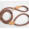 Pet Leather Button P-Type Traction Rope Pet Leash